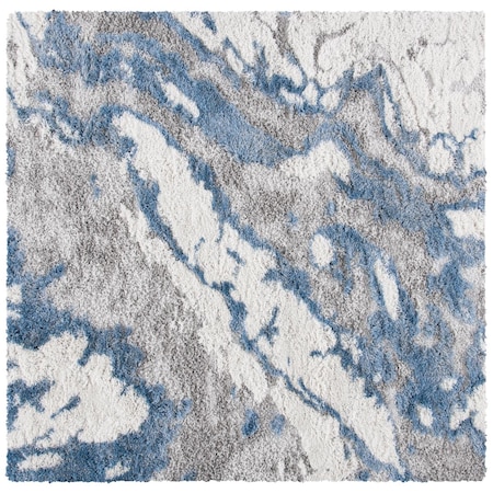 Safavieh 8 x 8 ft. Horizon Shag Modern Square Rug - Grey & Blue HZN890G-8SQ